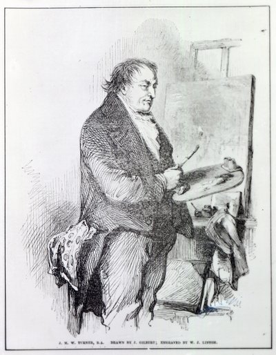 Joseph Mallord William Turner, gravado por WJ Linton, c.1837 (gravura) de John Gilbert