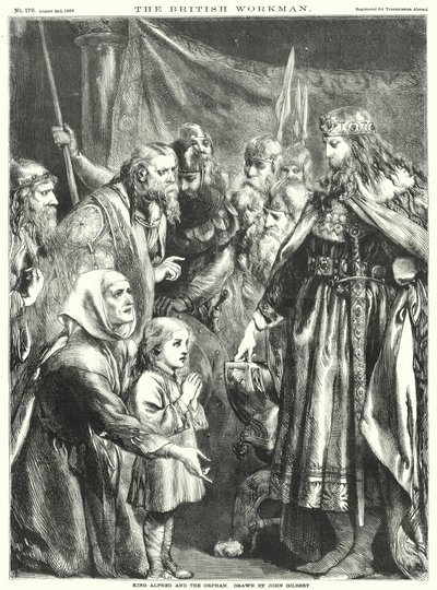 O Rei Alfred e o Órfão (gravura) de John Gilbert