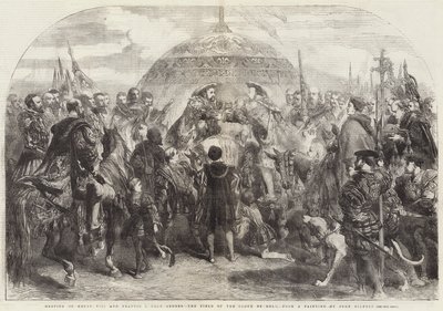 Encontro de Henrique VIII e Francisco I perto de Ardres, o Campo do Pano de Ouro de John Gilbert