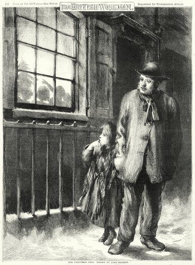 A nossa árvore de Natal (gravura) de John Gilbert