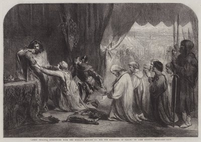 Rainha Philippa intercedendo com seu marido Edward III pelos Burgesses de Calais de John Gilbert