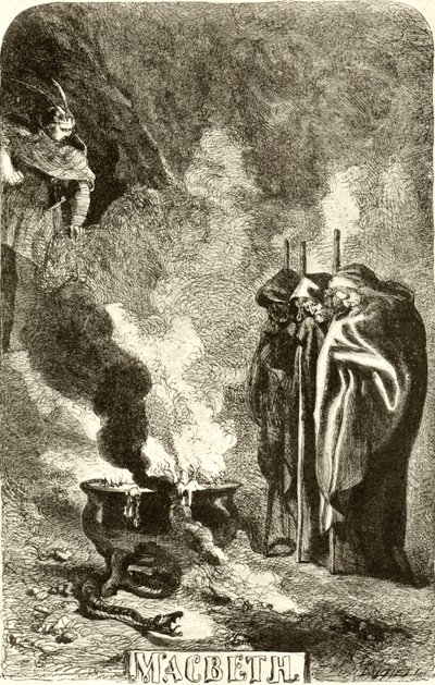 SHAKESPEARE - Macbeth - as três bruxas de John Gilbert