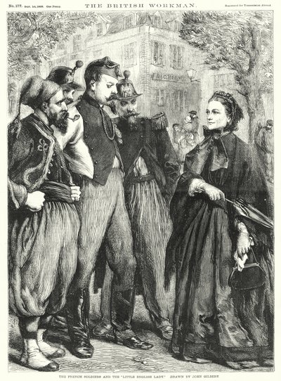 Os Soldados Franceses e a "Menina Inglesa" (gravura) de John Gilbert