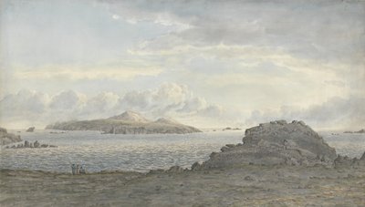 St. Davids Head, Pembrokeshire, c.1805 (wc no papel) de John Glover