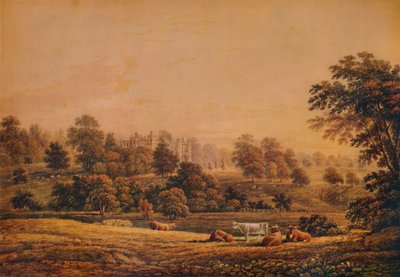 Vista da Abadia de Aldenham: Hertfordshire, século 18 a 19, 1935 de John Glover