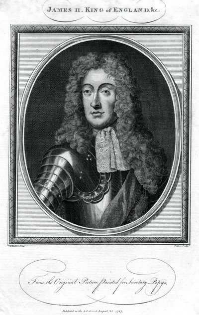 Rei James II da Inglaterra, 1787. de John Goldar