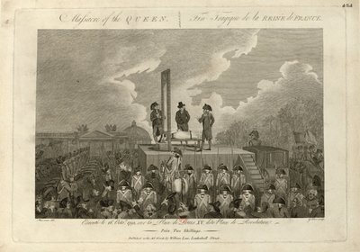 A execução de Maria Antonieta em 16 de outubro de 1793, 1793-1794. de John Goldar