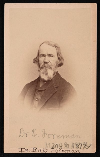 Retrato do Dr. Edward R. Foreman 1808-1885, 12 de março de 1872. de John Goldin
