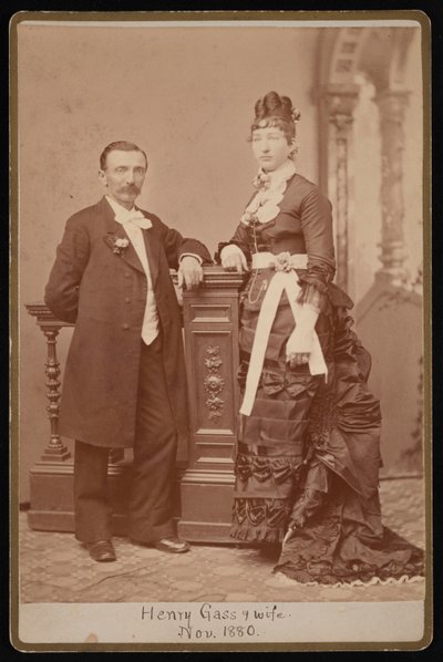 Retrato de Henry Gass 1835-1884 e esposa Emma Dibble, novembro de 1880. de John Goldin