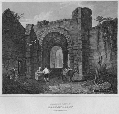 Portal de entrada - Hexham Abbey, Northumberland, 1814 de John Greig