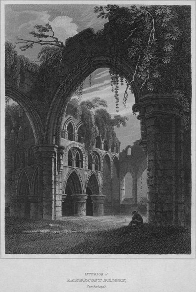Interior do Lanercost Priory, Cumberland, 1814 de John Greig