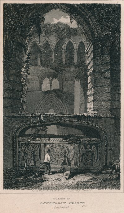 Interior do Lanercost Priory. Cumberland, 1814 de John Greig