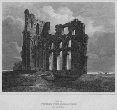 Parte do mosteiro de Tynemouth. Northumberland, 1814 de John Greig