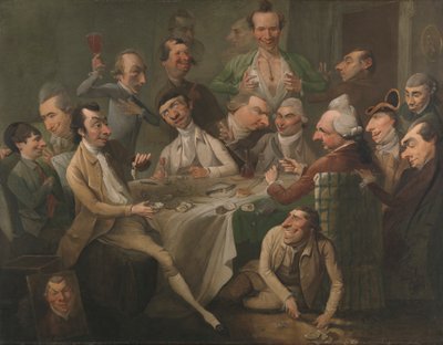 Um grupo de caricatura de John Hamilton Mortimer