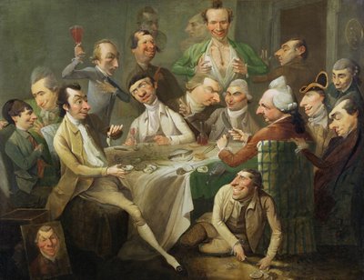 A Caricature Group, c.1776 (óleo sobre tela) de John Hamilton Mortimer