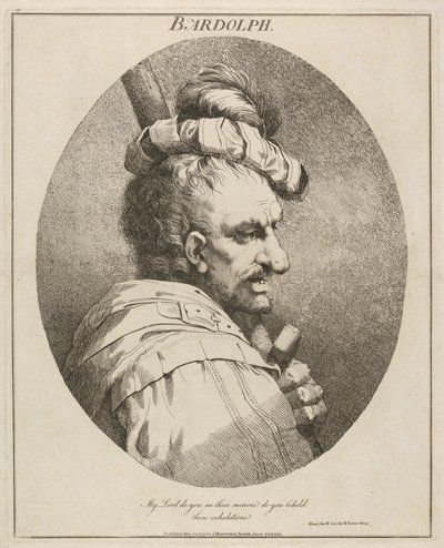 Bardolph, "Henrique IV", Parte II, Acto II, Cena IX de John Hamilton Mortimer