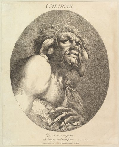 Caliban Doze Personagens de Shakespeare, 20 de maio de 1775. de John Hamilton Mortimer