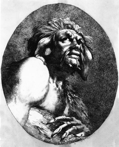 Caliban, da tempestade, 1776 de John Hamilton Mortimer