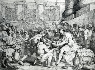 Marius recebe a cabeça de Antonius de John Hamilton Mortimer