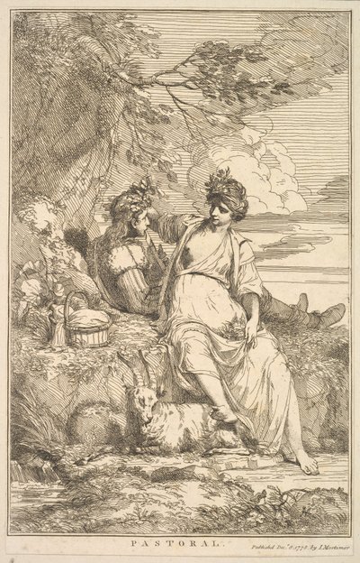 Pastoral de quinze gravuras dedicadas a Sir Joshua Reynolds, 8 de dezembro de 1778. de John Hamilton Mortimer