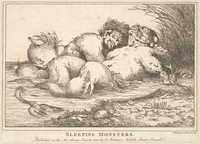 Monstros Adormecidos, 25 de janeiro de 1780. de John Hamilton Mortimer