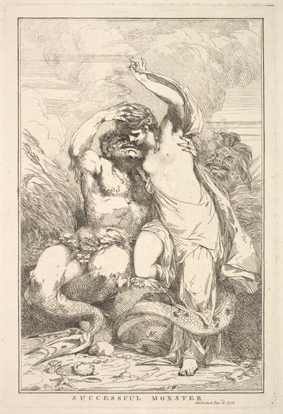 Monstro de sucesso de quinze gravuras dedicadas a Sir Joshua Reynolds, 8 de dezembro de 1778. de John Hamilton Mortimer
