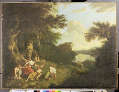 A morte de Orfeu, c.1770 de John Hamilton Mortimer