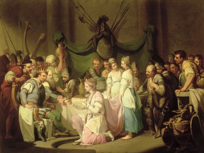 O encontro de Vortigern e Rowena de John Hamilton Mortimer
