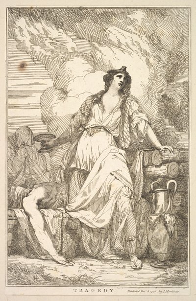 Tragédia de quinze gravuras dedicadas a Sir Joshua Reynolds, 8 de dezembro de 1778. de John Hamilton Mortimer