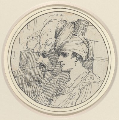 Duas cabeças orientais de John Hamilton Mortimer