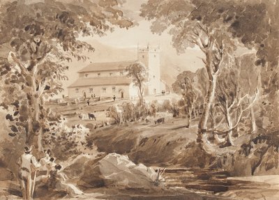 Ambleside Church, Cumbria (wc no papel) de John Harden