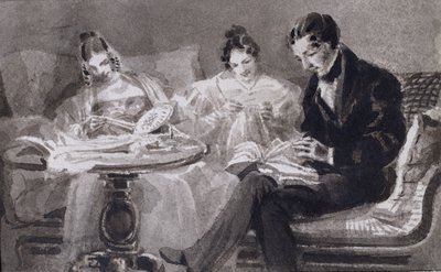 Uma noite em casa (caneta e tinta no papel) de John Harden