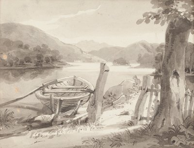 Barco em Bowness (wc no papel) de John Harden