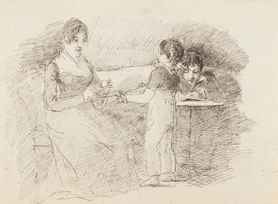 Menino segurando lã, 1843 de John Harden