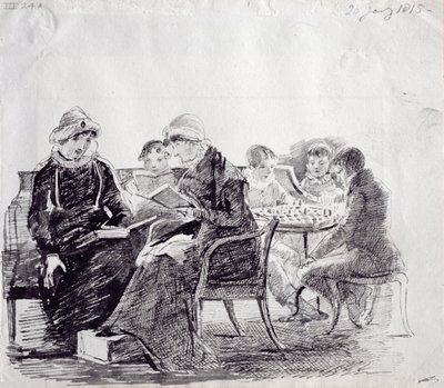 Concentração, 1815 (caneta e tinta no papel) de John Harden