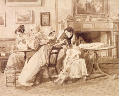 Vida em Família (caneta e tinta no papel) de John Harden