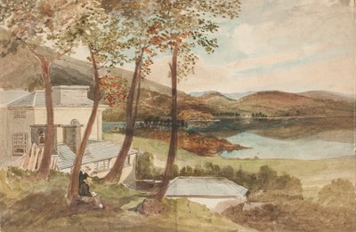 Hall e Windermere, Lake District, Cumbria (wc no papel) de John Harden
