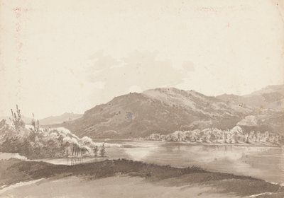 Chalé Grecian do Sr. Curwen, Lago Windermere (wc no papel) de John Harden