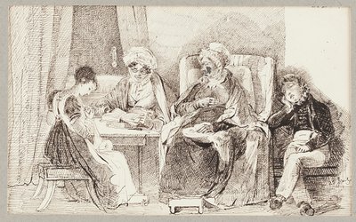 Doente e descansando, 1824 de John Harden