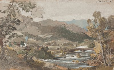 Skelwith Bridge, 1812 (wc no papel) de John Harden