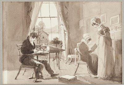 Casa de verão, 1824 (wc no papel) de John Harden