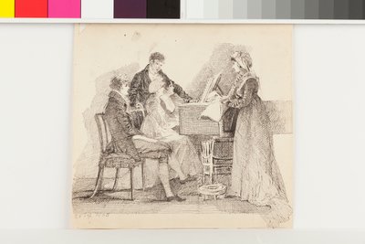 The Concert, 25 de setembro de 1805 (caneta e tinta no papel) de John Harden