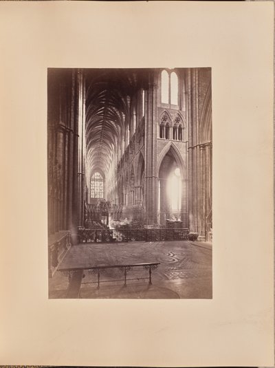 Coro e nave, olhando para oeste de John Harrington