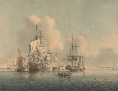 Homens de Guerra deitados fora de Sheerness de John Harris