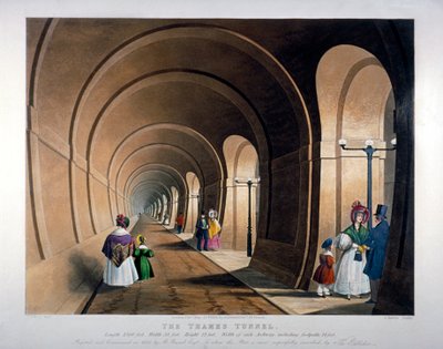 Túnel do Tamisa, Londres, 1835 de John Harris