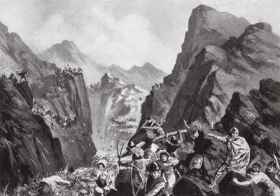 Aniquilação do exército grego, 811 (litografia) de John Harris Valda