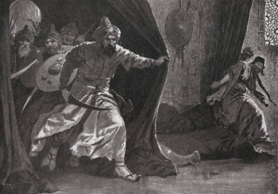 Revolta da Guarda Real em Damasco (litografia) de John Harris Valda