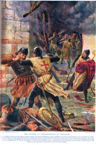 A captura de Constantinopla pelos cruzados de John Harris Valda