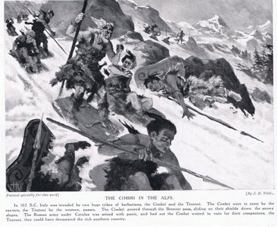 O Cimbri nos Alpes de John Harris Valda
