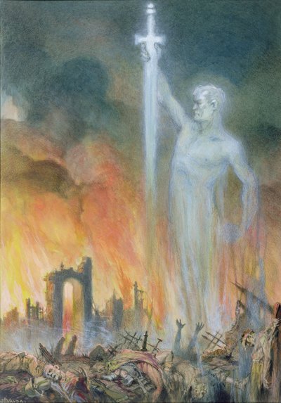 O oprimido ressurgirá novamente (wc e crayon no papel) de John Harris Valda